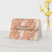 Gelukkig 2e huwelijksjubileum katoen kaart (Gele Bloem)