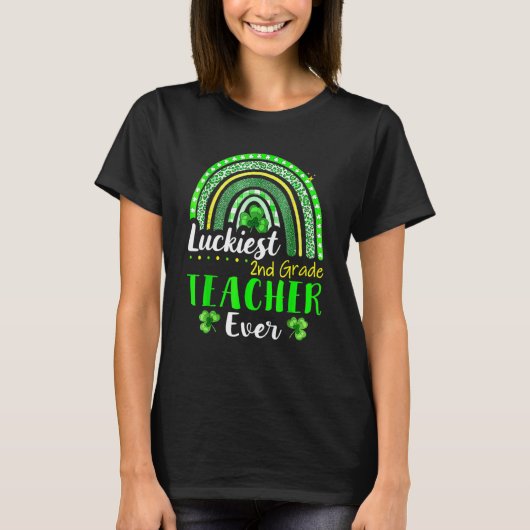 Gelukkig 2e klas leraar Oog St Patrick's Day R T-shirt (Voorkant)