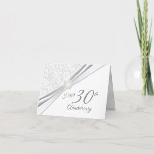 Gelukkig 30-jarig huwelijksjubileum kaart
