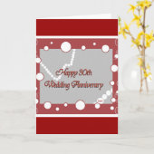 Gelukkig 30-jarig parelhuwelijk jubileum kaart (Gele Bloem)