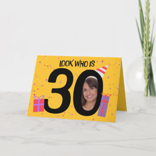 Gelukkig 30e verjaardag Grote 30 fotolijst Feestdagen Kaart