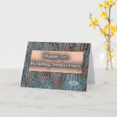 Gelukkig 35th. Jubileum van Coral Wedding Kaart (Gele Bloem)