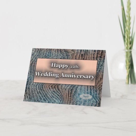 Gelukkig 35th. Jubileum van Coral Wedding Kaart (Voorkant)