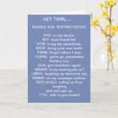 GELUKKIG **39e**VERJAARDAG-***TWEELING***SMS VERJA Kaart (Gele Bloem)