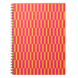 Gelukkig 3D Regenboog Tegelpatroon Notitieboek