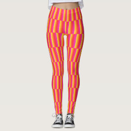 Gelukkig 3D Regenboog Tegels Patroon Leggings