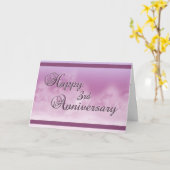 Gelukkig 3e jubileum (trouwdag) kaart (Gele Bloem)