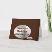 Gelukkig 3rd. Jubileum Kaart (Voorkant)