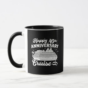 Gelukkig 40-jarig jubileum Cruise Vakantie Herinne Mok