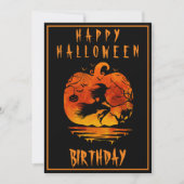 GELUKKIG 40E VERJAARDAG HALLOWEEN FEESTVIERING KAART (Voorkant)