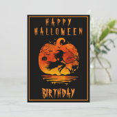 GELUKKIG 40E VERJAARDAG HALLOWEEN FEESTVIERING KAART (Staand voorkant)