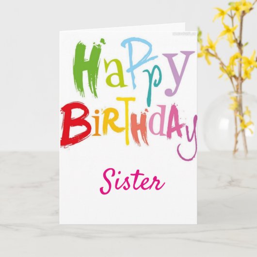 GELUKKIG ***40e*** VERJAARDAG VAN MIJN ZUS Kaart (Gele Bloem)