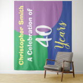 Gelukkig 40e verjaardagsfeest Tapijt Wandkleed (In situ)