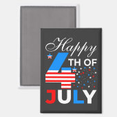 Gelukkig 4 juli-97958 magneet (Voorkant / Achterkant)