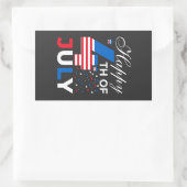 Gelukkig 4 juli-97958 rechthoekige sticker (Tas)