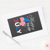 Gelukkig 4 juli-97958 rechthoekige sticker (Envelop)