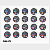 Gelukkig 4 juli-97958 ronde sticker (Vel)