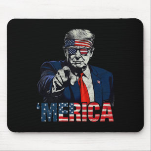 Gelukkig 4 juli Amerika Trump Amerikaanse Vlag VS Muismat