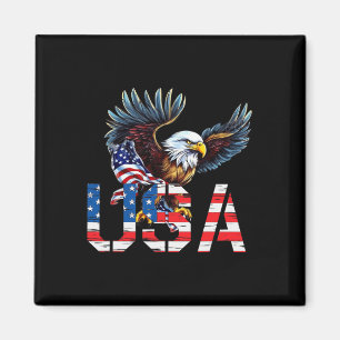 Gelukkig 4 juli Amerika Vlag Patriottische Adelaar Magneet
