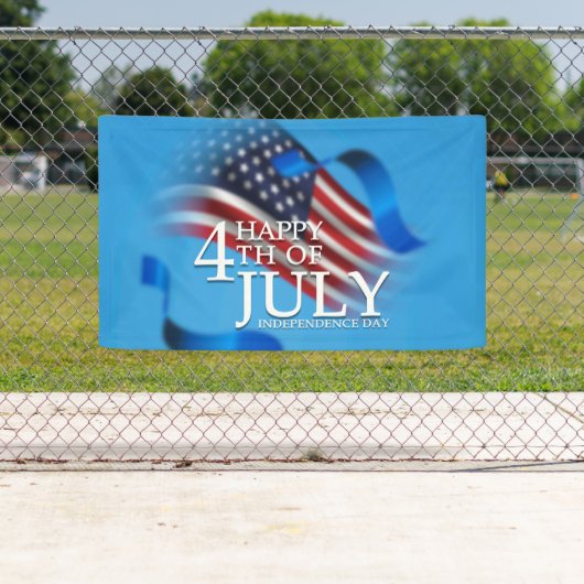 Gelukkig 4 juli Amerikaans patriottisch Spandoek (Insitu)