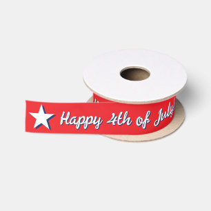 Gelukkig 4 juli Amerikaanse ster cadeau lint