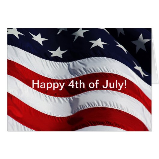 Gelukkig 4 juli! Amerikaanse vlag  (Voorkant Horizontaal)