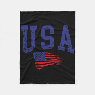 Gelukkig 4 juli Amerikaanse vlag Amerikaans trots Fleece Deken