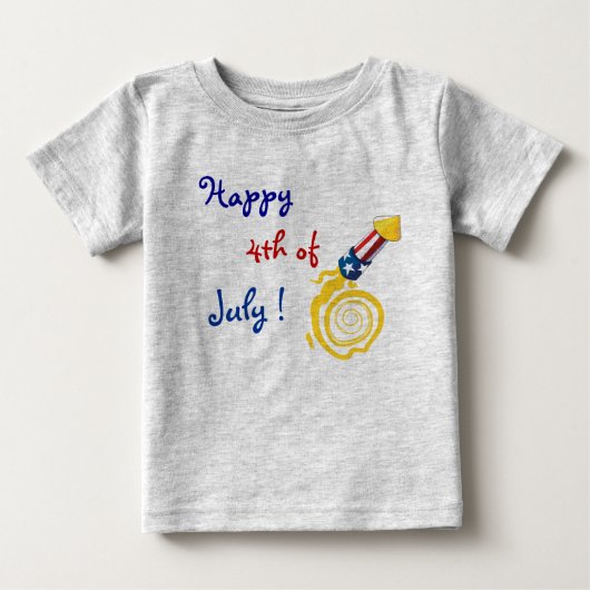 Gelukkig 4 juli Baby Shirt (Voorkant)