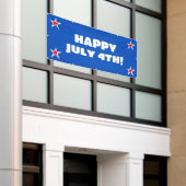 Gelukkig 4 juli Banner (Buitenkant Gebouw)