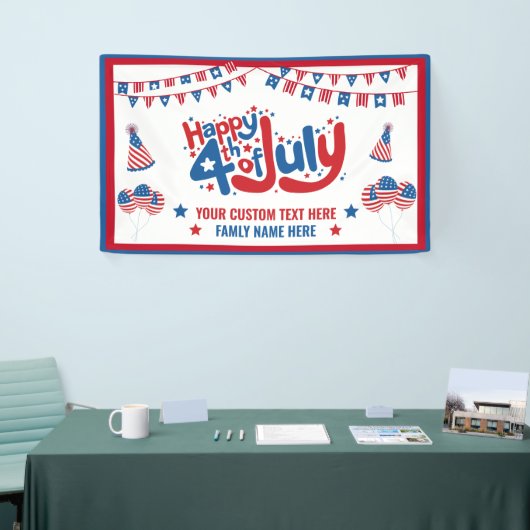 GELUKKIG 4 JULI BANNER (Beurs)