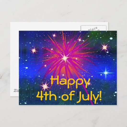 Gelukkig 4 juli Briefkaart 2 (Voorkant / Achterkant)