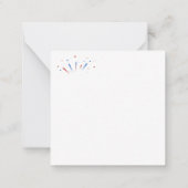 Gelukkig 4 juli briefkaart (Rood/Blauw) (Achterkant)