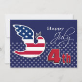 Gelukkig 4 juli. Custom Flat Wenskaart Kaart (Voorkant)