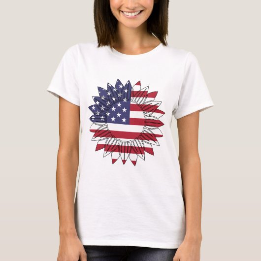 Gelukkig 4 juli dames T-shirt (Voorkant)