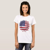Gelukkig 4 juli dames T-shirt (Voorkant volledig)