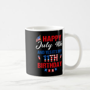 Gelukkig 4 juli en ja, het is mijn 11e verjaardag  koffiemok