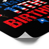 Gelukkig 4 juli en ja, het is mijn 11e verjaardag  poster (Hoek)