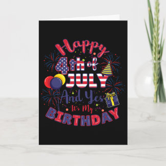 Gelukkig 4 juli en ja, het is mijn verjaardag 4 ju kaart