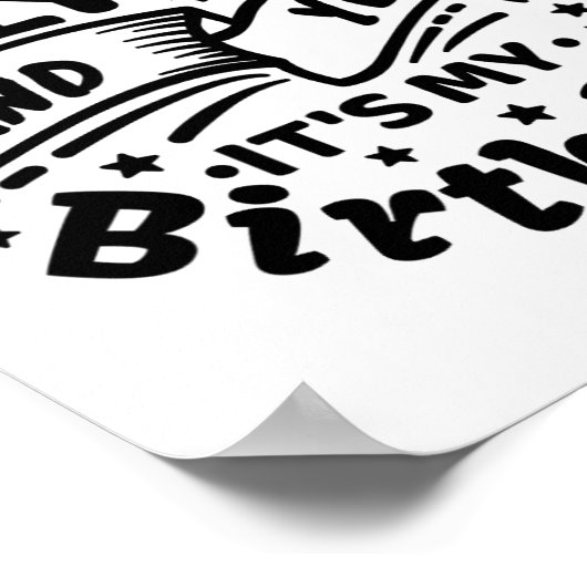 Gelukkig 4 juli en ja, het is mijn verjaardag 4 ju poster (Hoek)