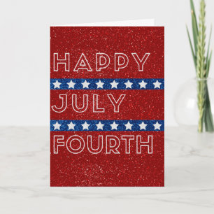 Gelukkig 4 juli glitterkaart kaart