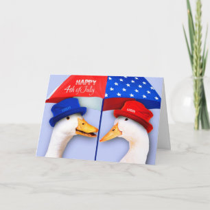 Gelukkig 4 juli. Grappige Eenden Custom Kaart