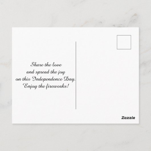 Gelukkig 4 juli in New York Briefkaart (Achterkant)