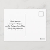 Gelukkig 4 juli in New York Briefkaart (Achterkant)