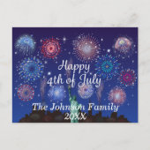 Gelukkig 4 juli in New York Briefkaart (Voorkant)