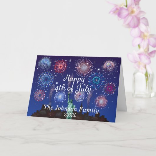 Gelukkig 4 juli in New York Kaart (Orchidee)