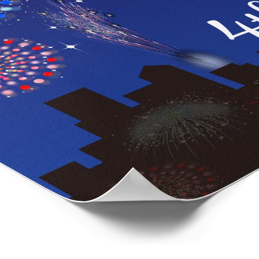 Gelukkig 4 juli in New York Poster (Hoek)