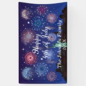 Gelukkig 4 juli in New York Spandoek (Verticaal)