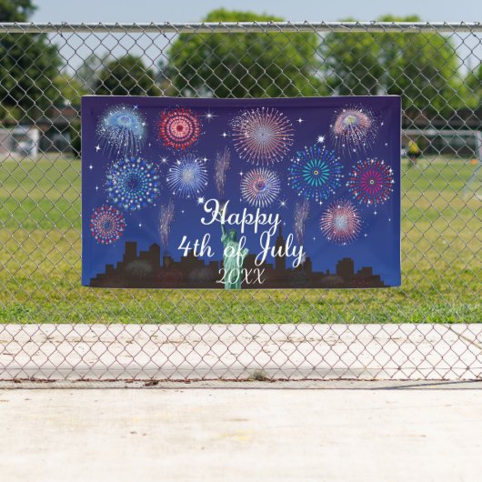 Gelukkig 4 juli in New York Spandoek (Insitu)