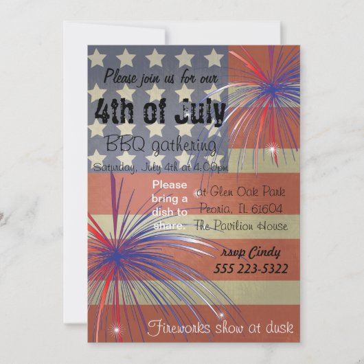 Gelukkig 4 juli | kaart (Voorkant)