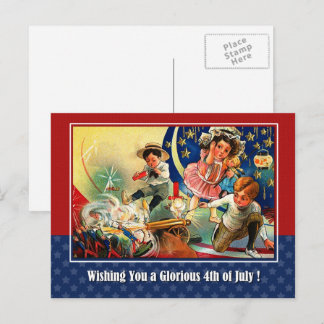 Gelukkig 4 juli. Kinder Briefkaart